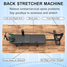 Load image into Gallery viewer, WUGCHDA Alternative Inversion Table, Full Body Stretch Machine, Electric Inversion Tables for Back Pain, 440 Pound Capacity (Black, Manually Low)