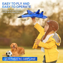 Load image into Gallery viewer, Beffkkip RC Plane 2CH Remote Control Plane SU35 RC Jet 2.4GHz RC Airplane (Blue)