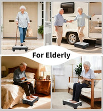 Load image into Gallery viewer, LIFTOZA 5-Level Adjustable Step Stool, 700 LBS Capacity Safety Bed Step for Seniors, Exercise Setp Platform, Portable Stair Assist for Elderly, Wide Step up for Kitchen, Car, Bedside & Shower, White