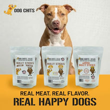 Load image into Gallery viewer, Dog Chits Curly Bully Sticks for Dogs & Puppies - 100% Beef Pizzle, High Protein, Low Fat Dog Chew Sticks - Baked, Low-Odor – Long-Lasting, Keep Dogs Engaged & Happy - Made in USA - 12 inch, 3 Pack