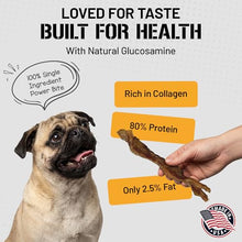 Load image into Gallery viewer, Dog Chits Beef Tendons Extra Large for Dogs & Puppies - High Protein, Low Fat - All Natural Beef Tendon Chew - Digestible, Lasting Training Reward Treats - Great for Healthy Joints - 9-11 inch, 6 pk