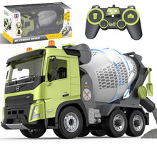 Load image into Gallery viewer, Double E Volvo FMX 1:20 RC Cement Mixer Truck - 360° Rotating Drum + 7 Realistic Sounds & LED Lights