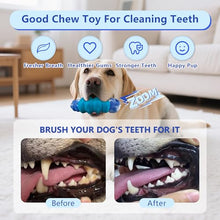 Load image into Gallery viewer, FurtasticFinds Indestructible Dog Toys for Aggressive Chewers, Tough Chew Proof Toy for Large Dogs, Squeaky Rubber Chew Toy with Beef Flavor for Boredom & Anxiety Relief (Blue)