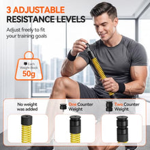 Load image into Gallery viewer, LunaHush Weighted Ropeless Battle Ropes for Home Gym, 3 Adjustable Resistance, Heavy Duty Cordless Battle Ropes for HIIT, Full Body Workout, Men & Women, Yellow