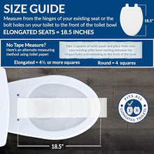 Load image into Gallery viewer, Mayfair Linden Slow Close Toilet Seat, Non Slip Heavy Duty Wood, Easy Install, Made in USA, Elongated, White, 4 Pack