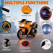 Load image into Gallery viewer, Children's Electric Motorcycle - 12V Electric Motorcycle, Manual Throttle, LED Wheel hub
