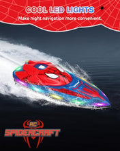 Load image into Gallery viewer, pider Hero RC Boat, 2.4GHz Remote Control Boat with LED Lights for Kids, Pool Toy