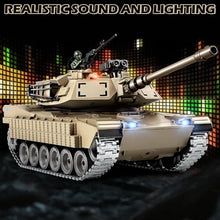 Load image into Gallery viewer, Supdex 1:18 RC Tank That Shoot BBS, 2.4G Metal M1A2 Abrams Remote Control Tank Model Toys, Army Toy with Smoke