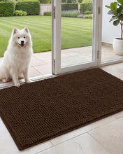 Load image into Gallery viewer, Dog Door Mat for Muddy Paws, 24"x96" Soft Chenille Absorbent Front Door Mat
