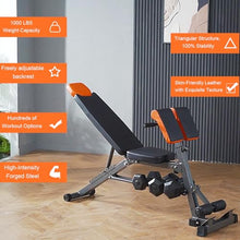 Load image into Gallery viewer, FITKS360 Roman Chair Hyperextension Bench-Adjustable Weight Bench 800LBS– Multi-Functional Full Body Workout Equipment: Hamstrings & Lower Back – Foldable Multi-Purpose Workout Equipment for Home Gym