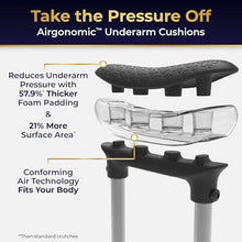 Load image into Gallery viewer, Air-Crutch Lightweight Walking Crutch, Adult Crutches for Walking with Comfortable Underarm Pads