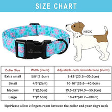 Load image into Gallery viewer, ARING PET Flamingo Dog Collar-Cute Cotton Medium Dog Collars, Adjustable Lightweight Summer Pet Collars for Small Medium Large Boy and Girl Dogs, Medium