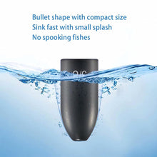 Load image into Gallery viewer, Fishfun Tungsten Bullet Fishing Weights, Insert Free Worm Sinkers, 12 Pack, 1/8oz, No Chip Black