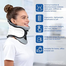 Load image into Gallery viewer, Sanivor Neck Traction Device - Adjustable Inflatable Neck Stretcher,Lightweight Neck Support Brace for Cervical Spine Decompression,Pain Relief Neck Decompression Tension Relief FSA or HSA Eligible