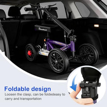 Load image into Gallery viewer, BlessReach All Terrain Foldable Knee Scooter Walker, Disc Brake Knee Walker for Foot Injuries, Compact Crutches Alternative (Purple)