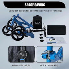 Load image into Gallery viewer, LCJ Knee Scooter Knee Walker Leg Scooter for Adults for Foot Surgery Lightweight Knee Roller Broken Foot Scooter for Adult with Braking System Blue