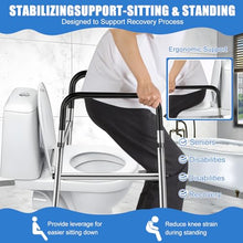 Load image into Gallery viewer, Toilet Safety Rails, Adjustable Toilet Safety Frame & Rails, Toilet Safety Rail for Elderly Adults