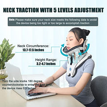 Load image into Gallery viewer, ALLILUYAA Cervical Neck Traction Device,Electric Air Pump Neck Stretcher Cervical Traction Device,with 3 Power Traction and 8 Airbag Support,Neck Brace which Decompresses the Neck and Relieves