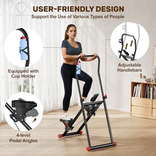 Load image into Gallery viewer, Stair Stepper for Home Gym Exercise, Compact Folding Cardio Exercise Climber for Full-Body Workout,-Black