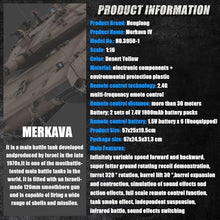 Load image into Gallery viewer, BESTYMXY RC Tank HengLong IDF MERKAVA MKIV, 1:16 Merkava Main Battle Tank MK4 Model