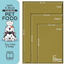 Load image into Gallery viewer, Dog Food Mat - 24x15 Raised Edges Dogs Mat for Food and Water Prevent Spill, Waterproof Cat Food Mats Protect Floors, Easy Clean Dog Bowl Mats for Food and Water, Silicone Pet Feeding Placemats