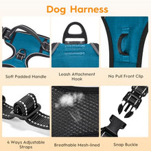 Load image into Gallery viewer, No Pull Dog Harness, No-Choke Soft Padded Reflective Dog Vest Harness with Front Clip & Top Handle, 2 Quick-Release Buckles, Adjustable for Small Medium Large Dogs