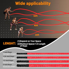 Load image into Gallery viewer, Brobantle Battle Rope 2 Inch Diameter,Red 30FT Exercise Workout Ropes for Home Gym Heavy Weighted Training Rope for Working Out