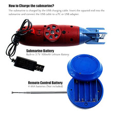 Load image into Gallery viewer, Tipmant Mini RC Submarine Toy Radio Remote Control Tourism Boat (Blue)