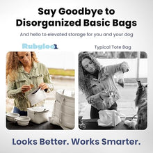 Load image into Gallery viewer, Rubyloo Puffer Dog Travel Bag for Dog Moms, Diaper Bag with Travel Bowls