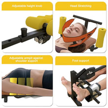 Load image into Gallery viewer, WUGCHDA Electric Alternative Inversion Traction Table, Back Stretcher Traction Table for Spine Stretching, Full Body Traction Machine Bed for Home (Yellow, Electric Small)