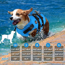 Load image into Gallery viewer, Dogcheer Dog Harness Life Jacket, High Buoyancy Neoprene Dog Life Vest for Swimming Boating, Adjustable Puppy Swim Vest Reflective Pet Float Vest for Small Medium Large Dogs - Blue, S
