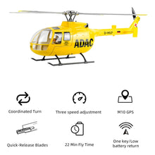 Load image into Gallery viewer, FLYWING BO105 rc Helicopters New ACE Flight Controller ADAC 470 Class
