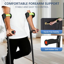Load image into Gallery viewer, Forearm Crutches for Adults – Heavy-Duty Aluminum Arm Crutches, Adjustable Forearm Crutches with Ergonomic TPR Grip
