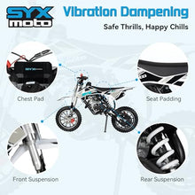 Load image into Gallery viewer, 50cc Dirt Bike, Gas Powered 4-Stroke Mini Motocross Motorcycle, Dirt Bike for 8-14, Off-Road Pull Start Pit Bike (Green)