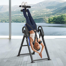 Load image into Gallery viewer, VEVOR Inversion Table, 300 lbs Capacity Heavy Duty Inversion Table, Decompression Back Stretcher Machine, Strength Training Equipment with Headrest, Ankle Lock, Adjustable Protective Belt, Blue/Black