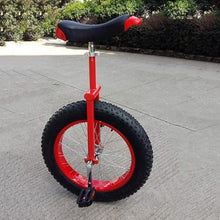 Load image into Gallery viewer, Single Wheel Unicycles 20/24 Inch Wheel Unicycle for Kids Adults Beginner Teen, Comfort Saddle Seat Non-Slip Extra Thick Tires, red(24 Inch)