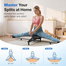 Load image into Gallery viewer, MERACH Split Machine, Stretching Equipment for Flexibility, 180° Leg Stretcher with 6-Level Length Adjustment & Comfortable Pad, Home Stretch Machine for Dance, Gymnastics, 300lbs Capacity (Black)