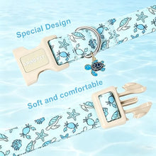 Load image into Gallery viewer, ARING PET Summer Dog Collar, Cute Blue Ocean Sea Turtle Crab Starfish Doggy Collars for Puppy Small Medium Large Boy Girl Dogs Pet, for Daily Photos Beach Walking Hiking Picnic-XS
