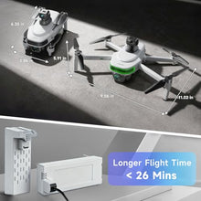Load image into Gallery viewer, HZMOFTJ Drones With Dual Camera For Adults 4k,Gps Drone With Screen On Controller,Electric Adjustable Camera 90 °,Auto Return,Obstacle Sensing,Ai Track&Orbit Mode,50 Mins Flight,2 Battery ,For Beginner Toy Gifts