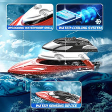 Load image into Gallery viewer, DEERC H120 Fast RC Boat for Pools and Lakes, 2.4 GHz 20+ MPH Racing Boats for Kids & Adults