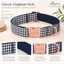 Load image into Gallery viewer, ARING PET Boy Dog Collar for Puppy Small Medium Large Dogs-Navy Plaid S