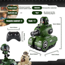 Load image into Gallery viewer, 2 Pack RC Battle Tanks, RC Tank that Shoots with Infrared System & Sound Effects, Remote Control Tank with HP Station