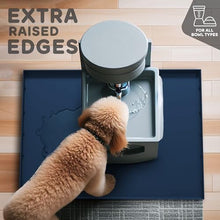 Load image into Gallery viewer, 32x24x1” XL Dog Food Mat - All Purpose Under Sink Liner, Washer and Dryer Covers for The Top, Silicone Griddle Mat for Blackstone - Raised Edges Dog Mat for Food and Water Prevent Spill, Waterproof