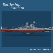 Load image into Gallery viewer, Japanese Yamato Battleship Building Blocks Set, 2569 Pieces WWII Navy Ship MOC Toy, Excellent Battleship Model Building