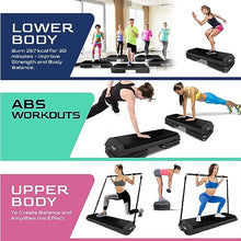 Load image into Gallery viewer, Yes4All Adjustable Workout Aerobic Exercise Step Platform with 4 Adjustable Risers Included and Advanced Risers Options - Black