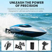 Load image into Gallery viewer, RC Boat for Adults & Kids, Metallic Blue, 2.4GHz Remote Control Racing Boat