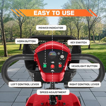Load image into Gallery viewer, Wooken 4-Wheel Mobility Scooter for Seniors, Adults, Elderly, Foldable Mobility Scooter, Powered Mobility Scooter Wheelchair Device, All Terrain Compact Heavy Duty Mobility for Travel