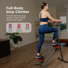 Load image into Gallery viewer, Sunny Health & Fitness Smart Foldable Cardio Stair Stepper, Vertical Climber Exercise Machine