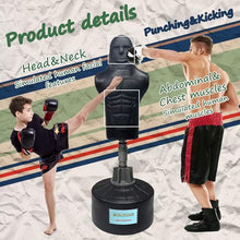 Load image into Gallery viewer, ENKAIYIXING Height Adjustable Freestanding Humanoid Punching Dummy, Silicone Boxing Punching Bag with Stable Large Fillable Base for Adults, Kickboxing MMA Home Gym Workout Training