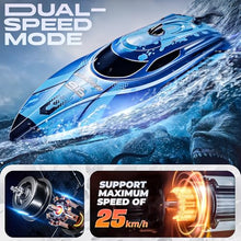 Load image into Gallery viewer, BEZGAR RC Boat, 12 inch Remote Control Boat for Kids and Adults, 25 KPH Fast RC Speed Boats with 700mAh Battery, Ideal Waterproof Toy for Lakes & Pools - TX126 Blue